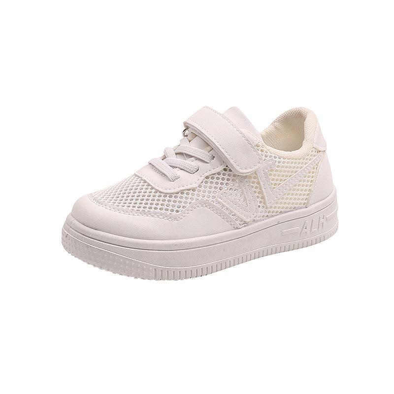 Children's Little White Shoes Single Net Summer New Children's Shoes Pure White School Activity Shoes Boys and Girls Net Shoes