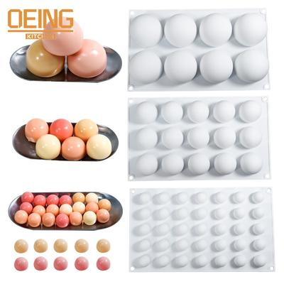 Half Sphere Silicone Molds for Pastry Baking 3D Ball Shape French Dessert Chocolate Truffle Candy Baking Molds Kitchen Supplies