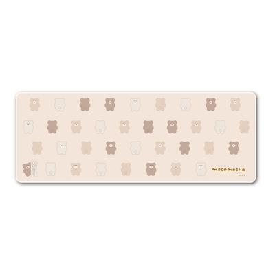 ALLONE Gaming Desk Mat Fluffy 140 X X 60cm Stitched To Prevent Fraying Backing Beige Bear Cute #Unipo Q-LiA 0.3 Non-slip E-sports ALG-GMDMQM80