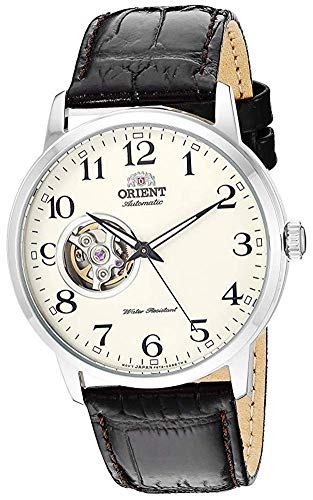 

[Orient] Orient Watch Men s Esteem II Leather Band Open Heart Skeleton Automatic Watch Made in Japan RA-AG0010S10A Men s