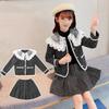 Spring Childrens Girls Autumn Set Collar Sets Spring Skirt