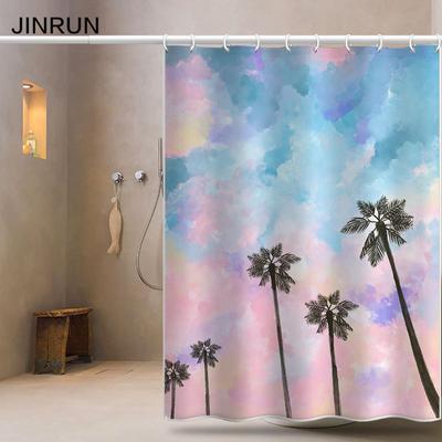 Bathroom Thickened Waterproof Curtain Mildew Proof Shower Curtain Shower Partition Curtain Shower Curtain Bathroom Curtain Free Perforation