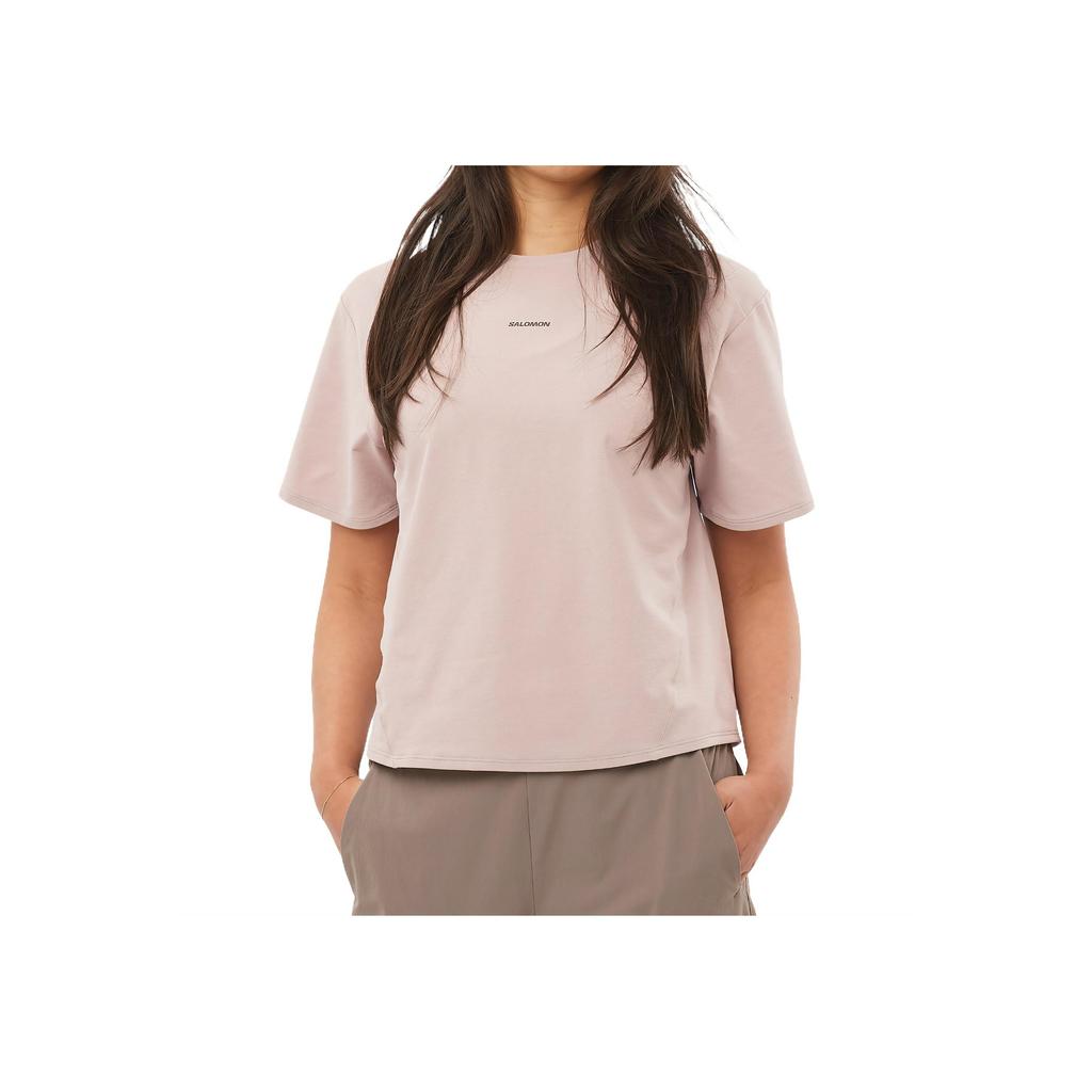 Salomon Trackline Soft Comfortable Breathable Short Sleeve Drop Shoulder T-Shirt Women T-Shirts C24424