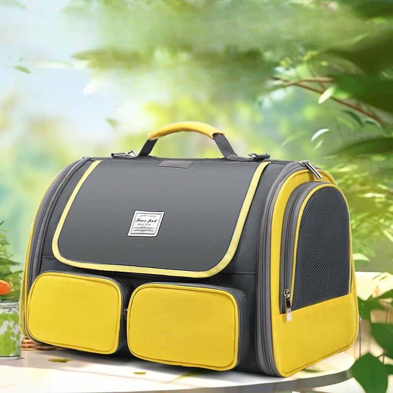 Folding Pet Cat Bag Shoulder Bag Breathable Folding Pet Supply Bag Portable Cat Dog Handbag Carriers Backpack Cat Supplies