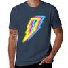 Neon Lightning Bolt Tshirt Active Sports Short Sleeve Cotton Shirt Tshirt