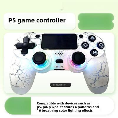 P5 Gamepad Lights Bluetooth P4 Gamepad Double Vibration Six-axis P5 Handle