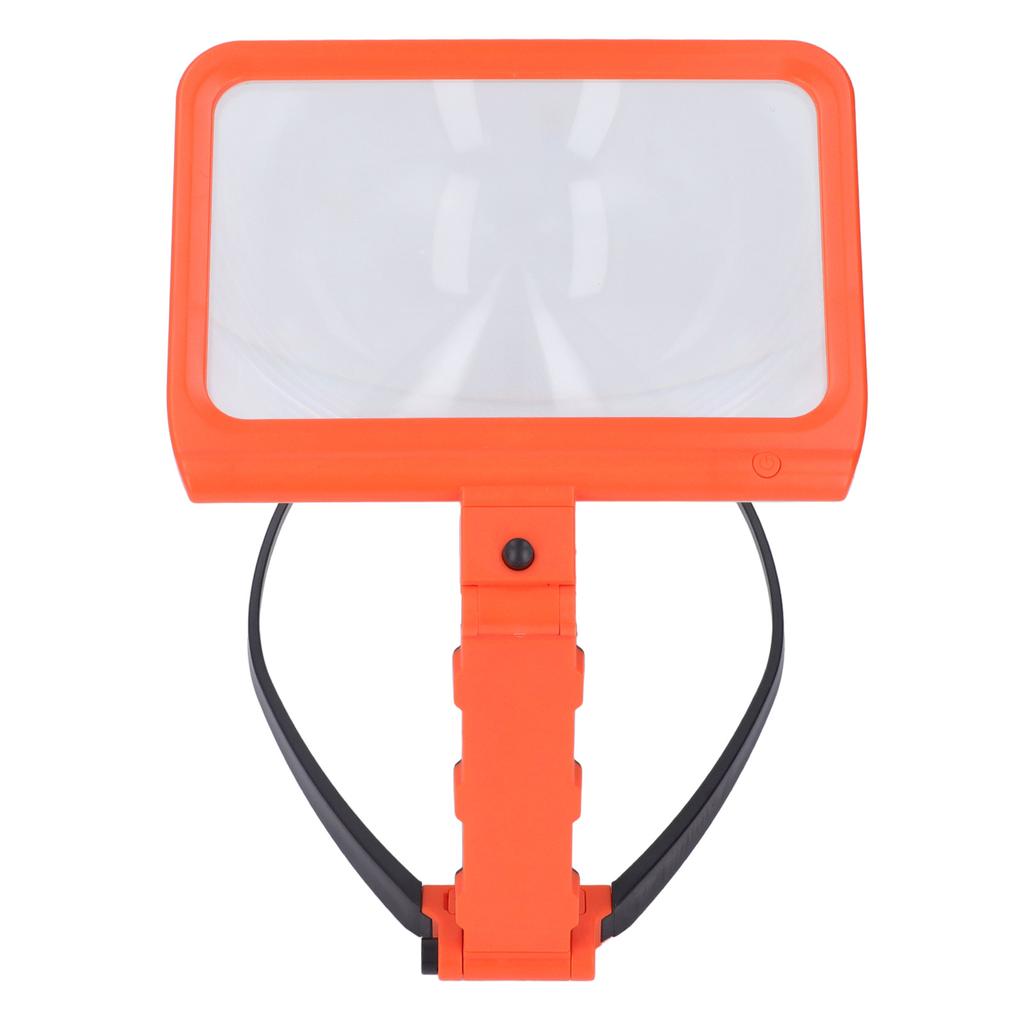 Neck Wear Full Book Page Magnifier with 48 LEDs Light Handheld Desktop Magnifier for Reading
