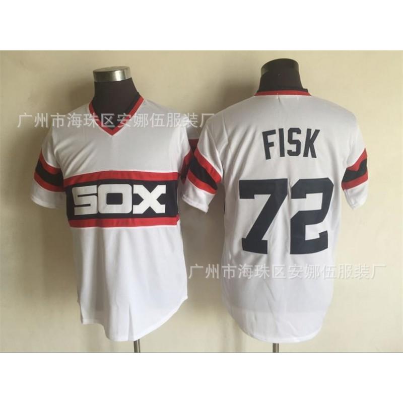 Maglia da Baseball Vintage Unisex Chicago White Sox Ricamata Retro Top Sportivo Traspirante