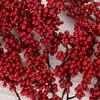 60/1Pcs Christmas Red Berries DIY Holiday Wreaths Xmas Tree Decoration Festive Ornament Displays Artificial Red Berries Stems
