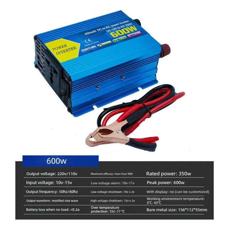 Efficient Modified Sines  Power Inverters 12VDC to 110V 220V High Energy Conversion for Stable Output in Camping Travel