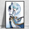 Genshin Impact Poster Gioco Animazione Tela Pittura Camera da letto Dormitorio Sala giochi Decorazione della parete di casa Supporto personalizzazione dell'immagine