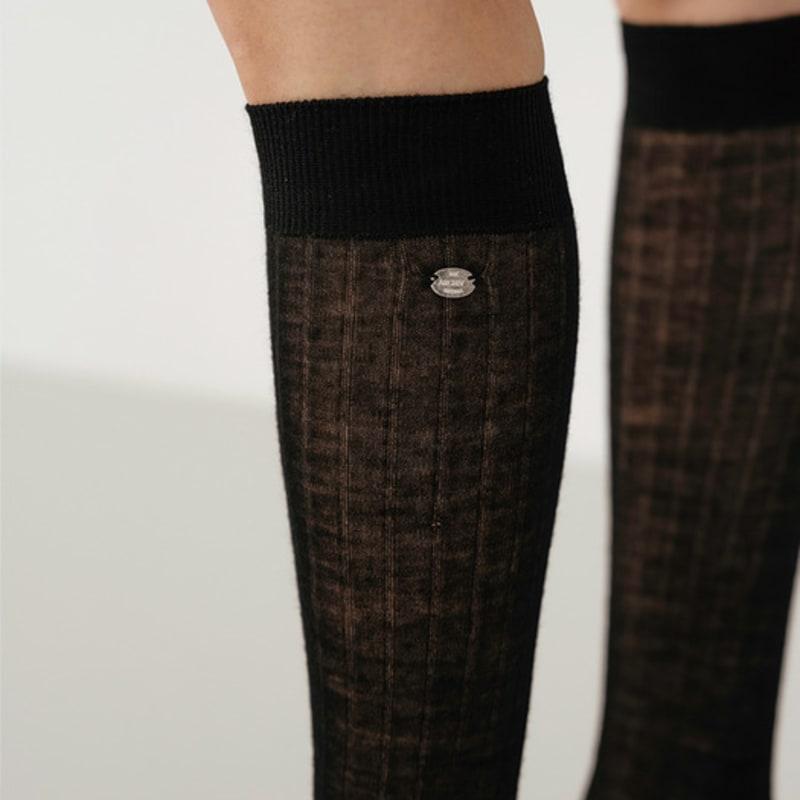 nitina see-through knee socks BK