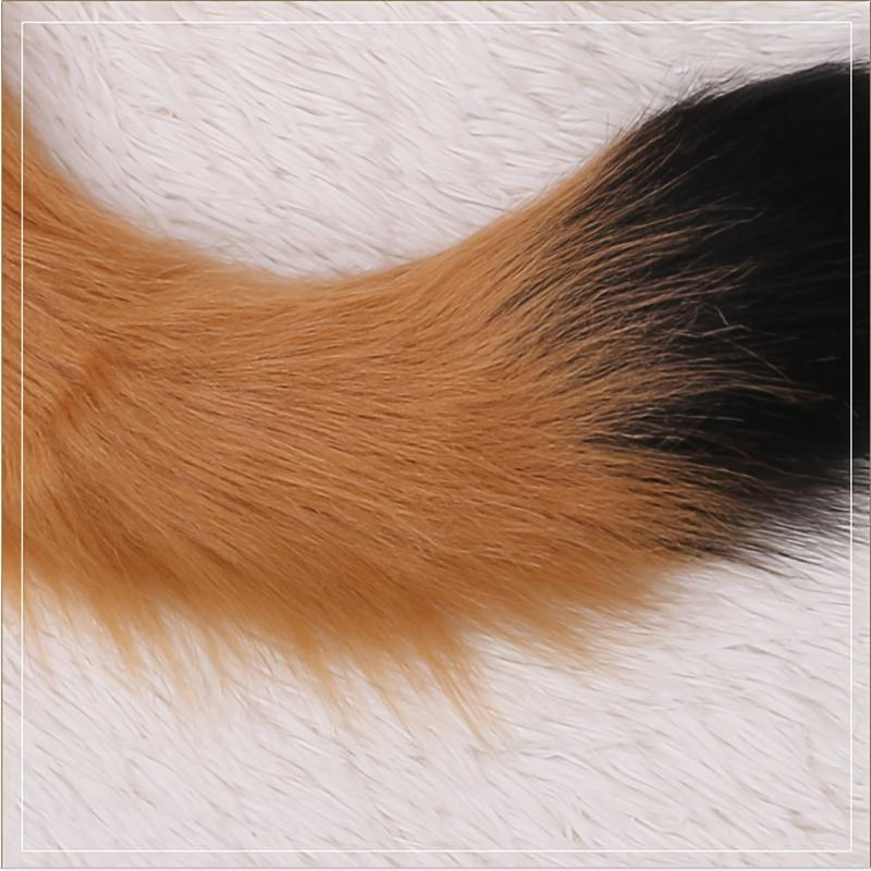 1 Set Fox Mother Cosplay Accessory – Beast Ear Hair Clip & Beast Tail Fox Set for Cosplay