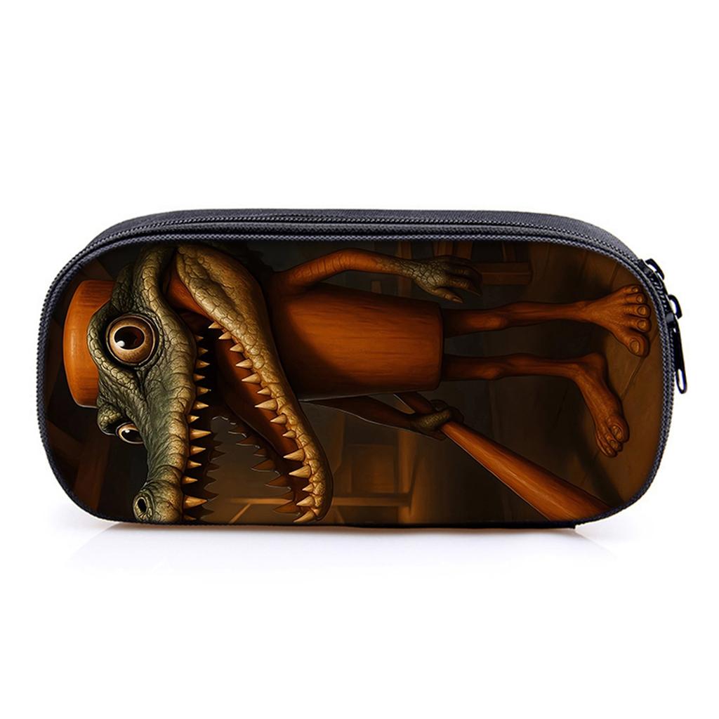 Hot Sales Italian Brainrot Print Layered Pencil Case Quality 2D Flat Cartoon Pen Bag Best Gift for Boys/Girls School Supplies
