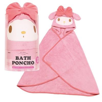 Poncho de banho com capuz de secagem rápida e absorvente de água My Melody Sanrio Altura 108 x Largura 92 cm BPO1-A