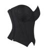 Corset Tops for Women Plus Size Lace up Halloween Costumes Strapless Zip Push-up Cup Bustier Office Club