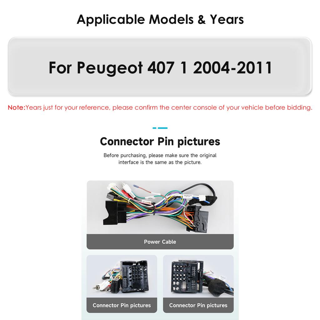 OSSURET 360Camera Carplay Android Car Radio For Peugeut 407 1 2004 - 2011 Car Infotainment Multimedia Player GPS Auto Stereo RDS Intelligent Screen