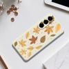 For Samsung Galaxy A56 5G Case Maple Leaves Pattern Printing Straight Edge TPU Phone Back Cover