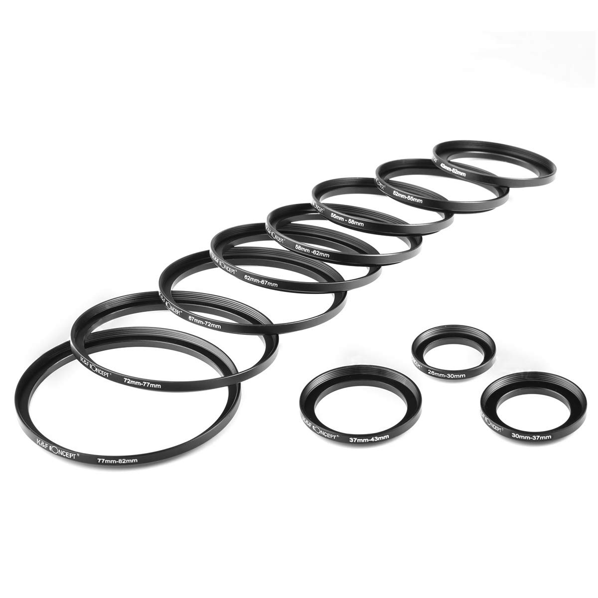 

Набор переходных колец Concept K&F 11 штук 26-30мм + 30-37мм + 37-43мм + 43-52мм + 52-55мм + 55-58мм + 58-62мм + 62-67мм + 67-72мм + 72-77мм + 77-82мм