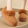 Womens Winter Snow Boots Warm Fleece Lined Thick Sole Fashionable Short Comfortable Casual Shoes