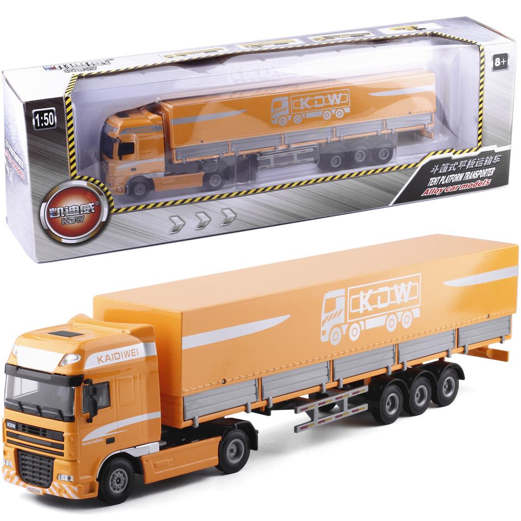 1:50 Car Double-Decker Transporter Full Alloy Engineered Car Model Boy Toy Gift