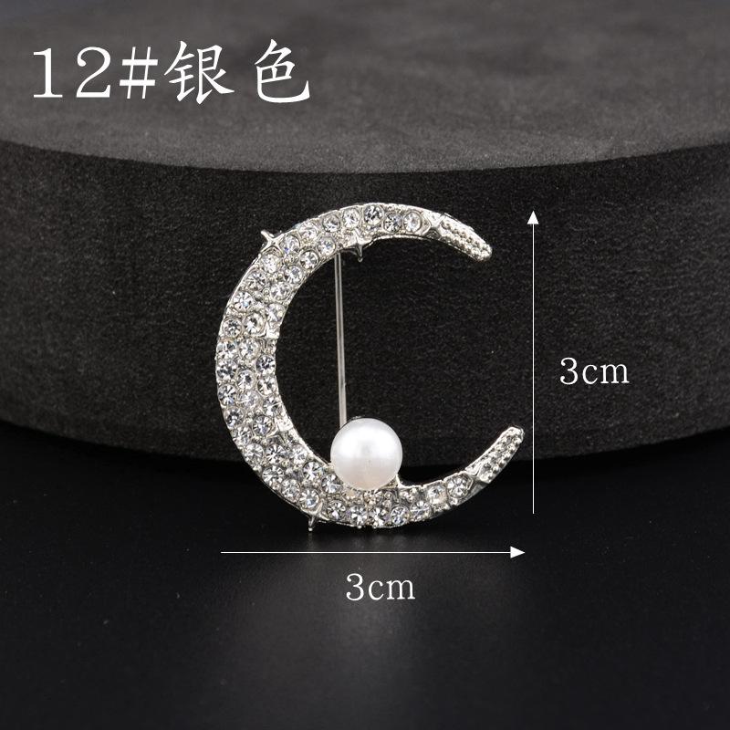 

Модная брошь, клипса, зажим для шарфа, фиксированная брошь One Size серебряный