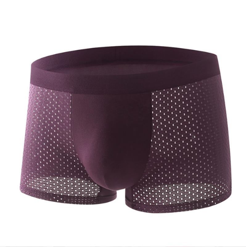 

Летнее прозрачное мужское нижнее белье из ледяного шелка, трусы-боксеры, ультратонкие удобные дышащие сексуальные трусики, сетчатое нижнее белье 4XL