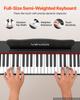 Digital Piano 88 Keys Semi Weighted Full Size Keyboard Stand Black, for Beginners, 600 Tones, 600 Rhythms, Electric Piano, with Sustain Pedal,