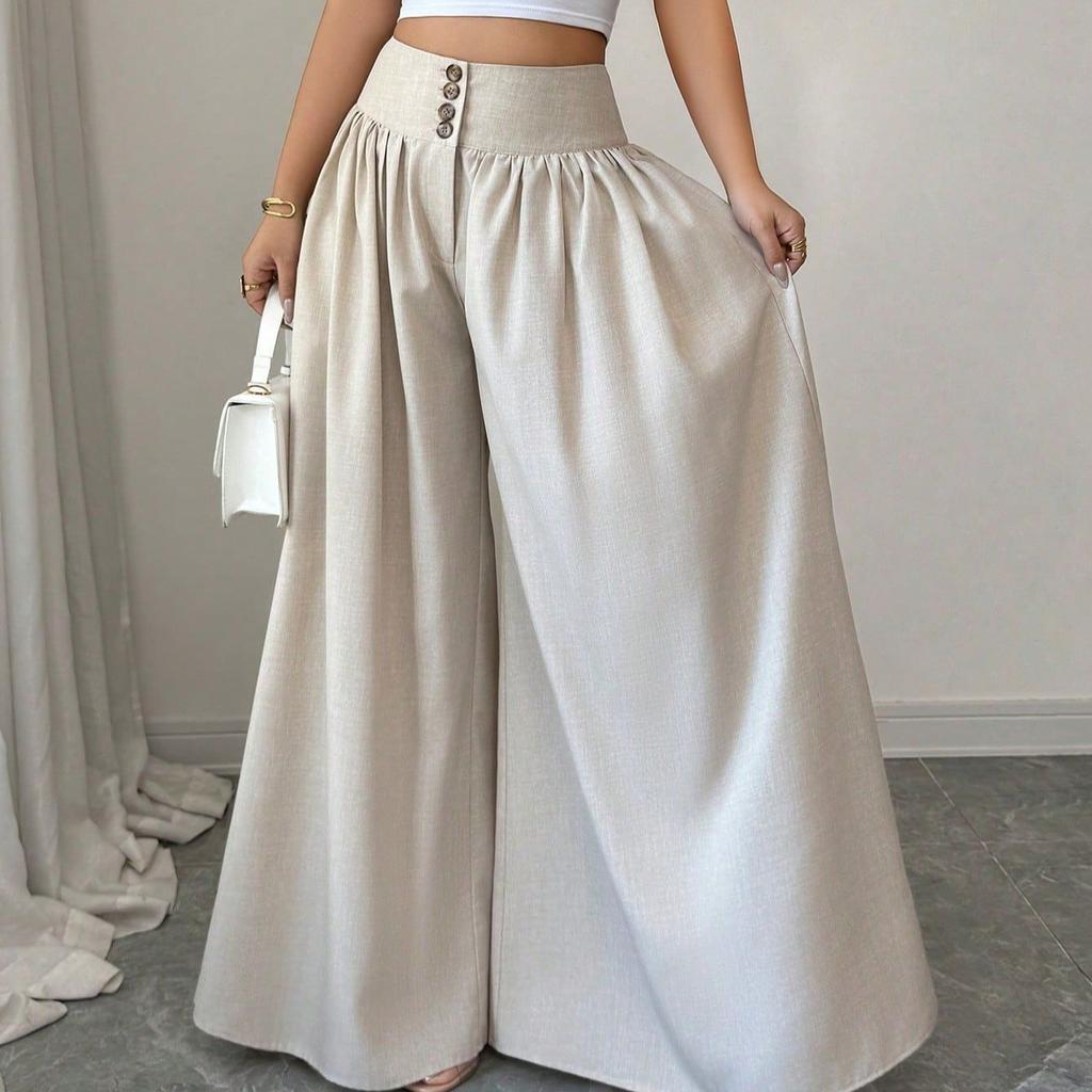 Women'S High-Waisted Wide-Leg Pants with a Loose And Flowing Silhouette, Perfect for Casual Attire And Easy to Match with Various Outfits