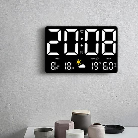 9-inch Multifunctional LED Clock with Multiple Alarms - Model 2802