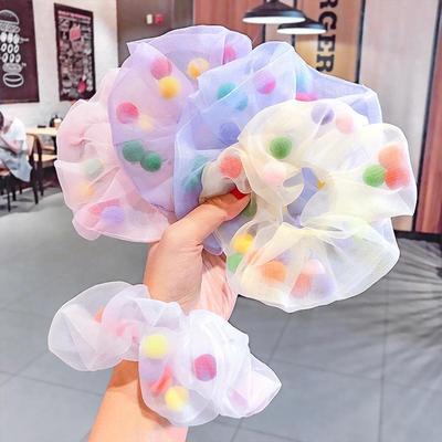 Dámske Farebné Chlpaté Gumičky do Vlasov Scrunchies Dievčenské Elastický Gumičkový Pásik do Vlasov Doplnky do Vlasov Šnúrka Pokrývka Hlavy Gumička Držiaky na Chvost