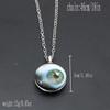 Gothic Style Vitreous Eyeball Pendant Necklace Unique Punk Chain Jewelry For Men Daily Wear