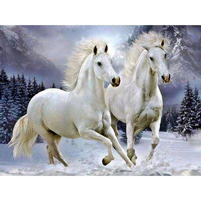 5D Diamond Painting Horse Wall Decors Gift Handmade Sense of Achievement Diy Diamond Embroidery Full Drill  Gemstone