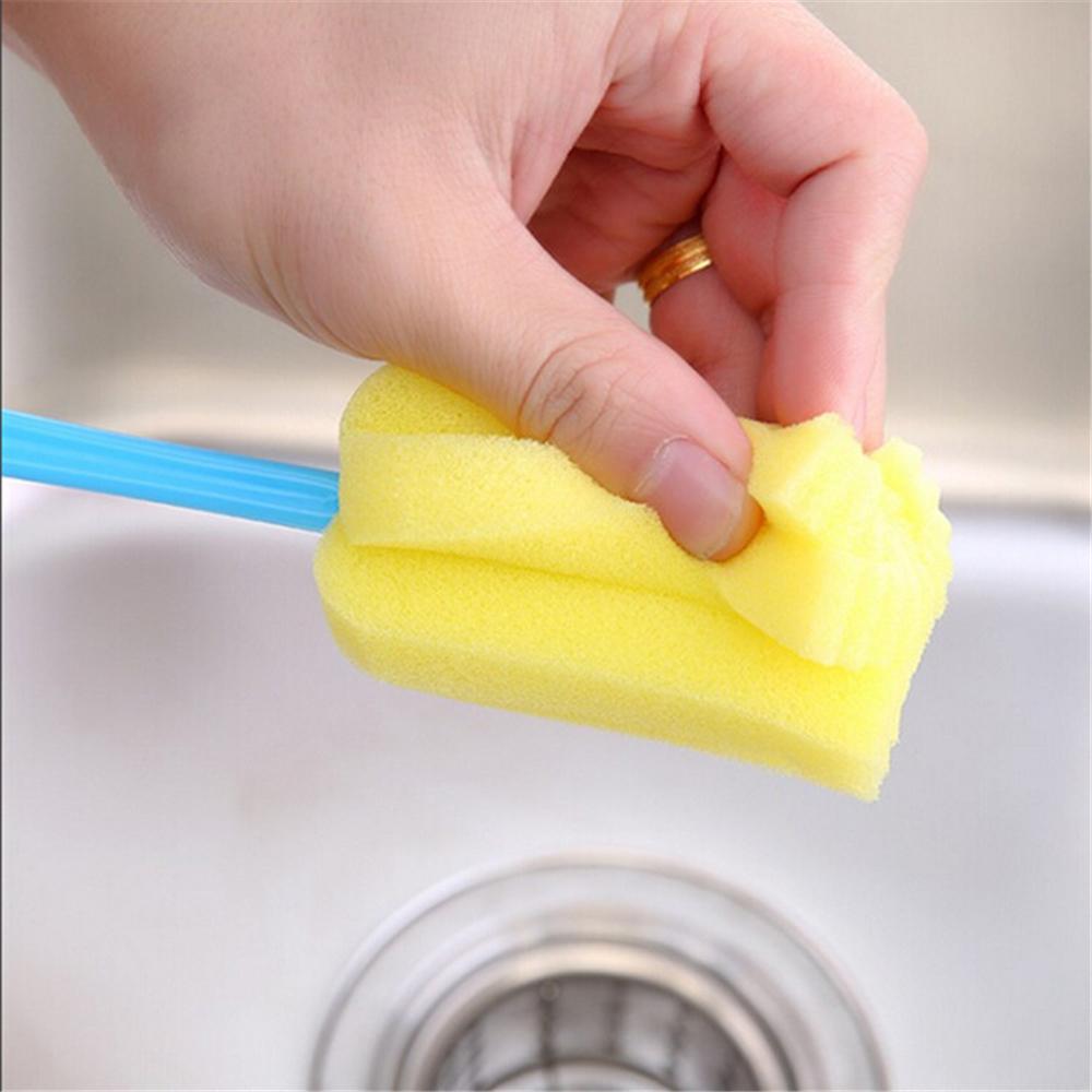 Scrubbing Plastic Feeding Sponge Baby Bottle Brush Cleaning Tool Nipple Cleaner