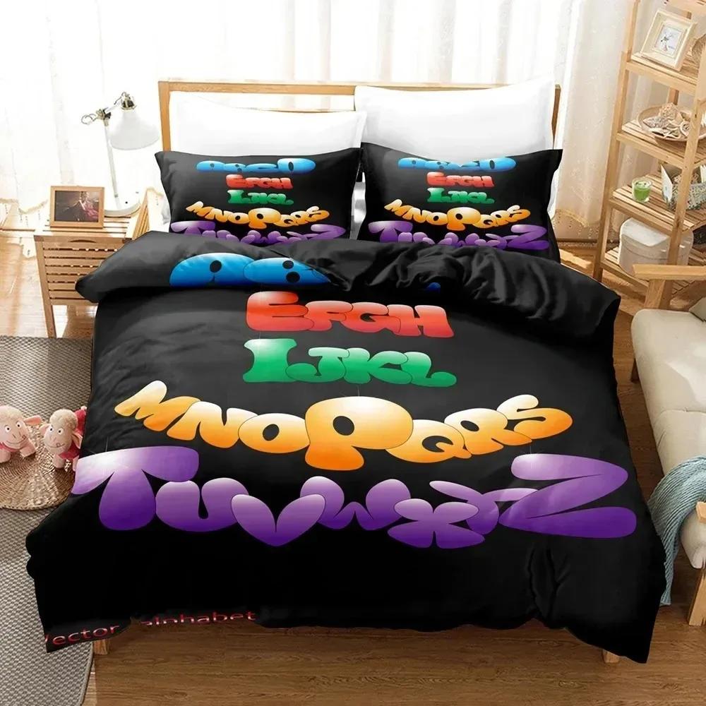 Alphabet Lore Duvet Cover Pillowcase Bedding Set 2/3 Pieces bedroom decoration Girls Boys adult Single/Double/Large Size