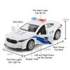 1:32 Maßstab M8 Modelle Spielzeug Diecast Autos Türen geöffnet Gummireifen Miniaturfahrzeug Licht Musik Polizeiauto für Jungen Perfekte Geschenke