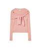 JE NE SAIS QUOI Rib Cashmere Knit + Shawl Scarf Set_ Pink