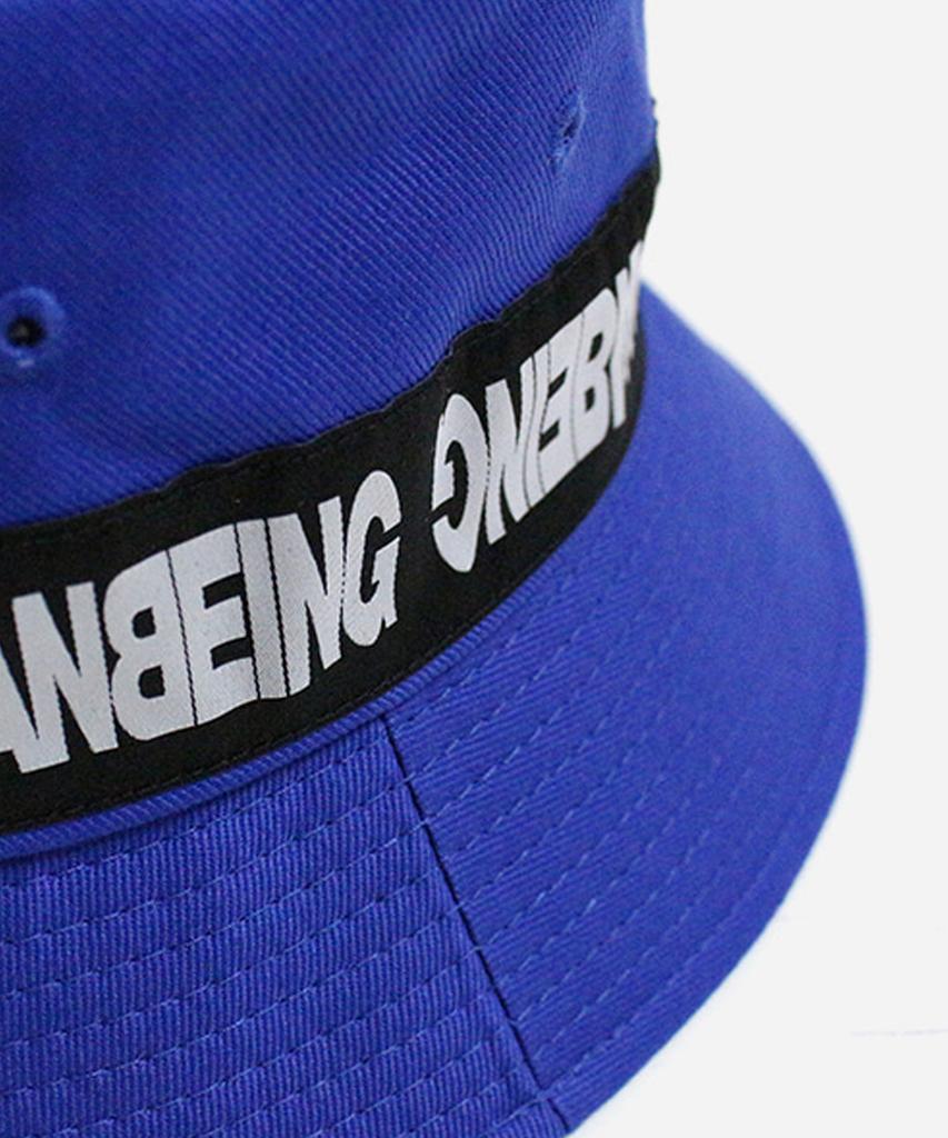 Aimnaseohyumeonbiing Basic Logo Tape Bucket Hat - Blue