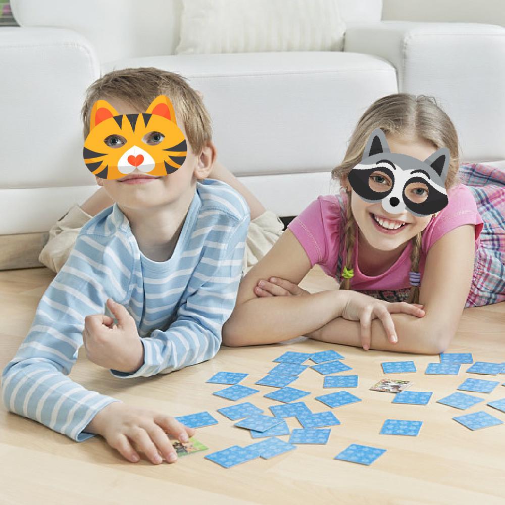 Animal Rabbit Cartoon Theme Party Masks Set For Kids Birthday And Photo Props