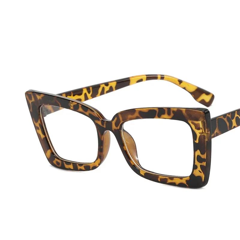 

New Fashion Transparent Eyeglasses Anti-Blue Light Glasses Personality Unisex Eyewear Retro Oversize Clear Lens Glasses