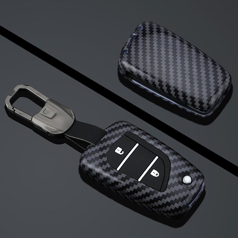 Carbon Style Abs Auto Key Fob Cover Case Remote Fit For Toyota Camry Rav4 Forturner Hilux Auris Corolla Avensis Verso Yaris Aygo Scion Tc Im
