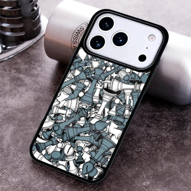 Chess King Board Game Battle Phone Case For iPhone 17 16 15 14 13 12 11 Pro Max Plus 17Air Soft Silicone Cover