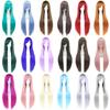 80cm Long Synthetic Hair Layered Anime Straight Hairpiece Halloween Cosplay Wigs  Carnival