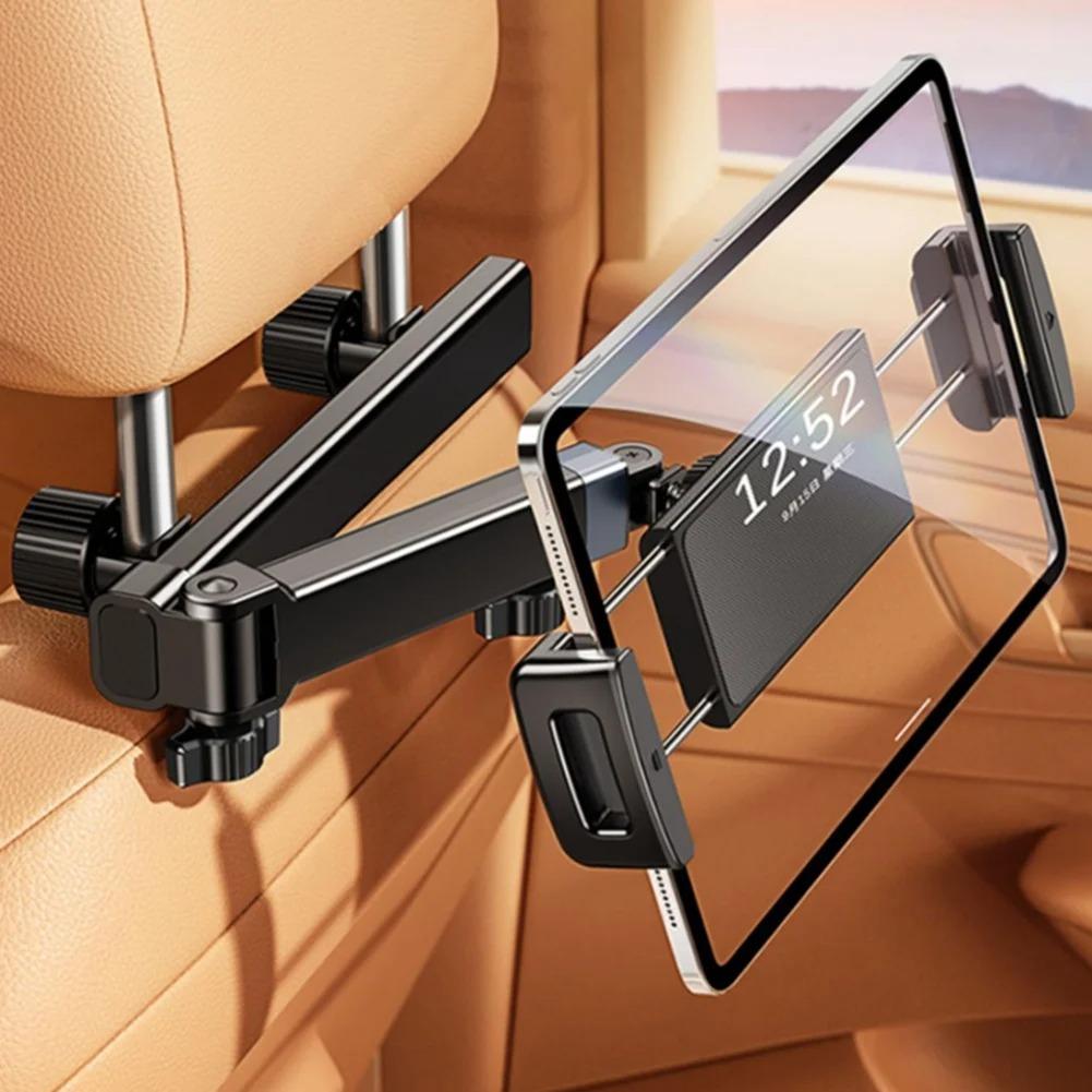 Car Headrest Tablet Holder Stand With Rotating Telescopic For 6-12.9inch Phone/tablet