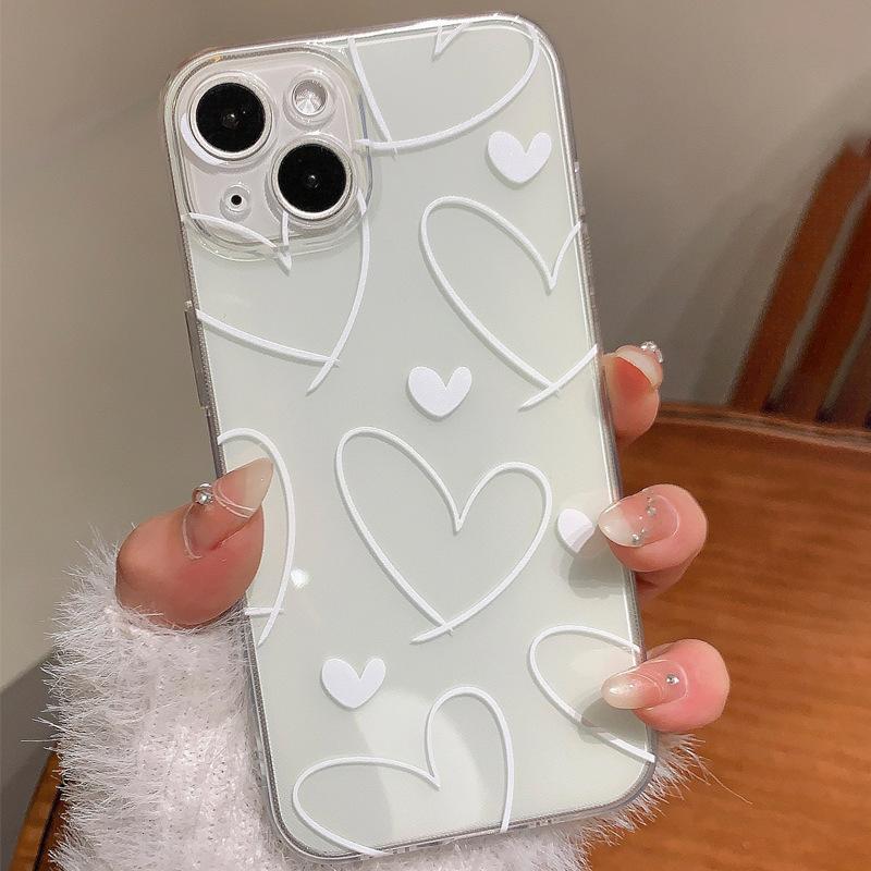 Full screen love applies to Apple 15Promax mobile phone case iPhone14/13/12/11 simple 17/16plus