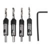 Tapered Guide Drills 4-Piece Drill Bit Set DIY Home Repairs Efficient Chip Evacuation Exceptional Hardness 120g