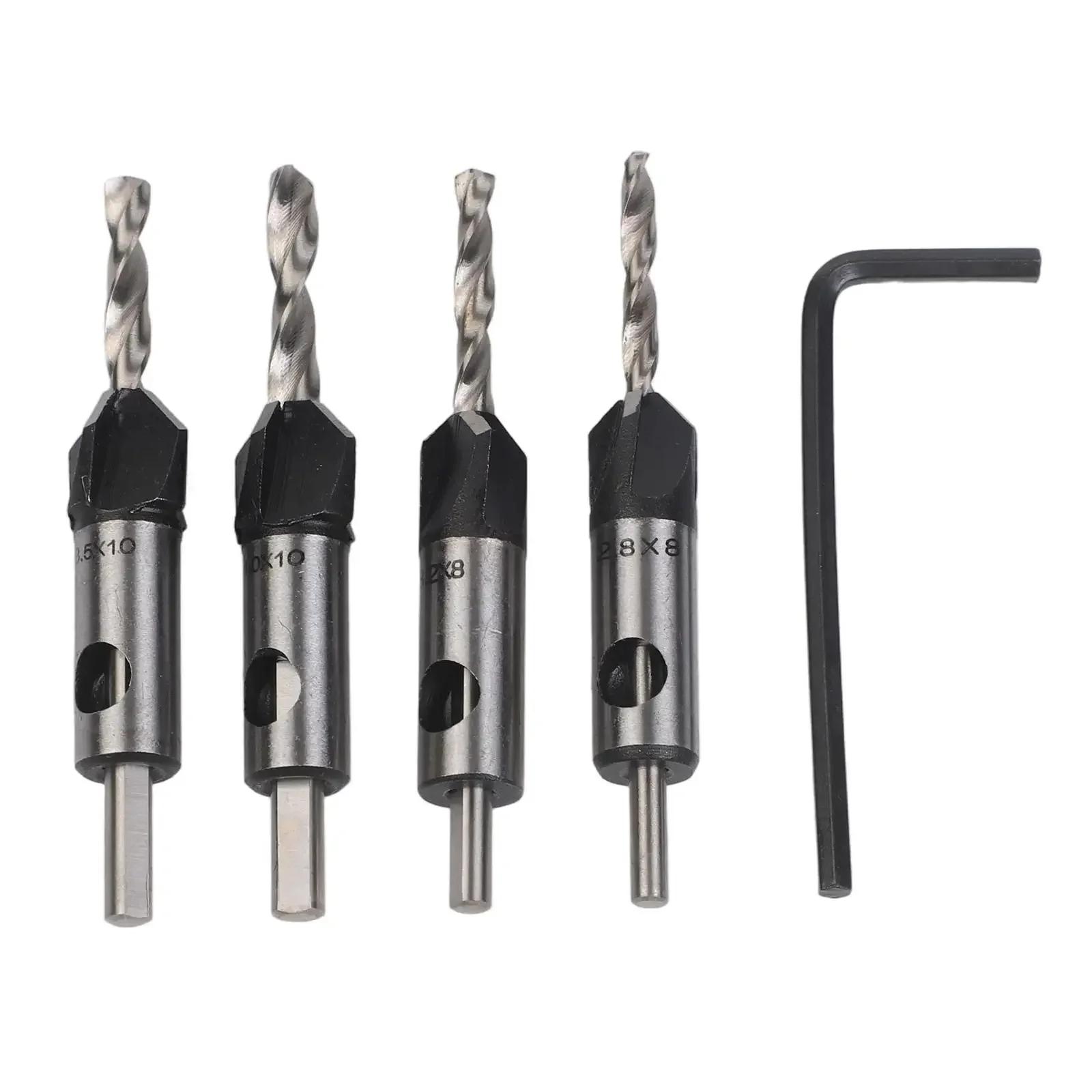 

Tapered Guide Drills 4-Piece Drill Bit Set DIY Home Repairs Efficient Chip Evacuation Exceptional Hardness 120g China Mainland