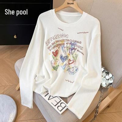 Women's Graffiti Print Long Sleeve Casual T-Shirt