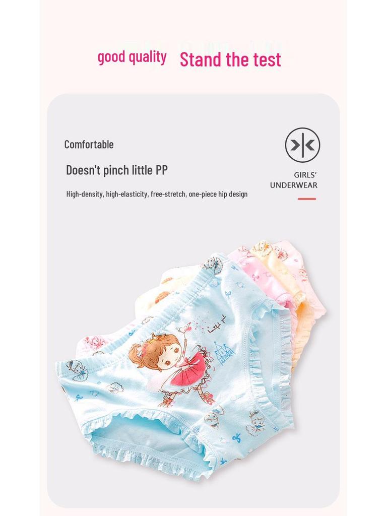 Girls' A-Class Cotton Summer Panties - Toddler To Big Kid Boxer Briefs