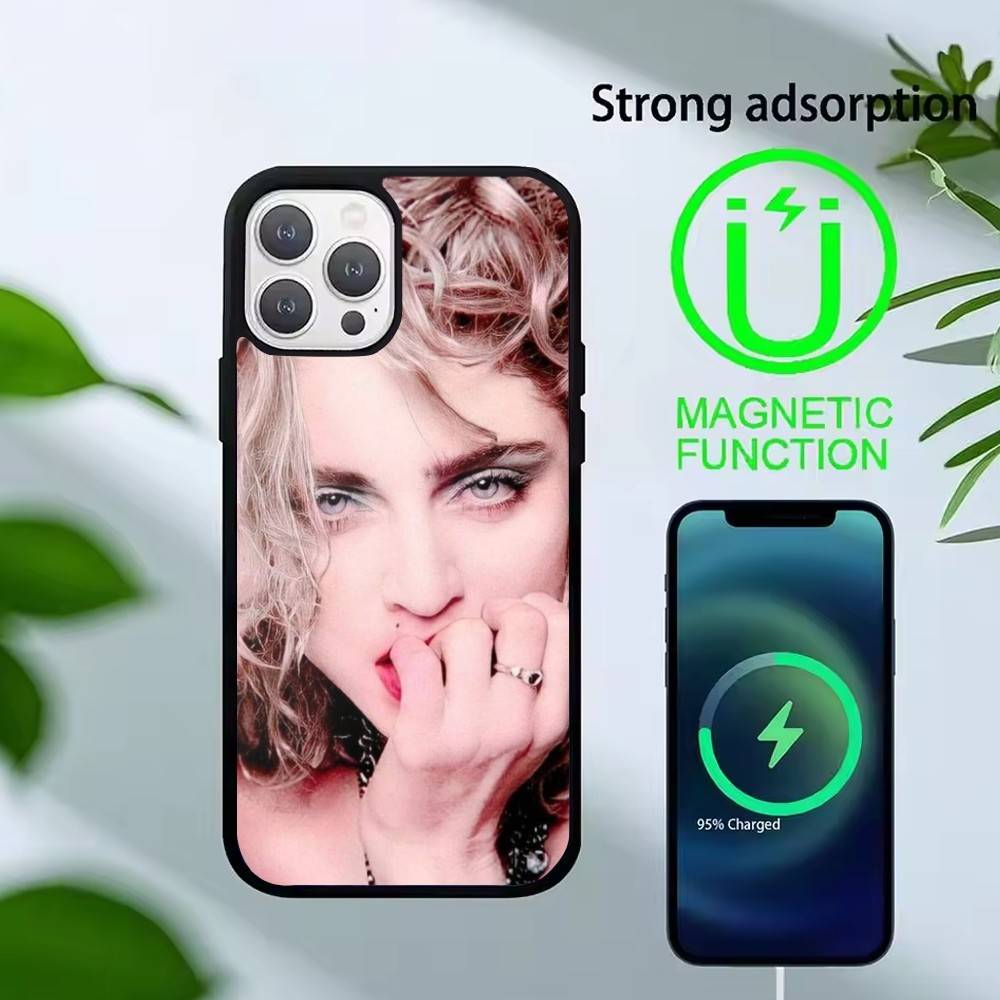 

Singer M-Madonna Phone Case For iPhone17,16,15,14,13 Plus,Pro Max Magnetic For Magsafe Wireless Charging iPhone15PRO